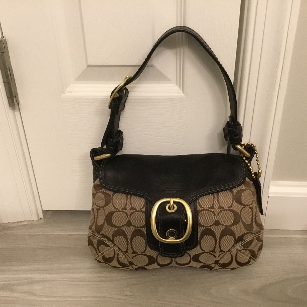 Coach Bleeker Signature Canvas Flap Mini Bag